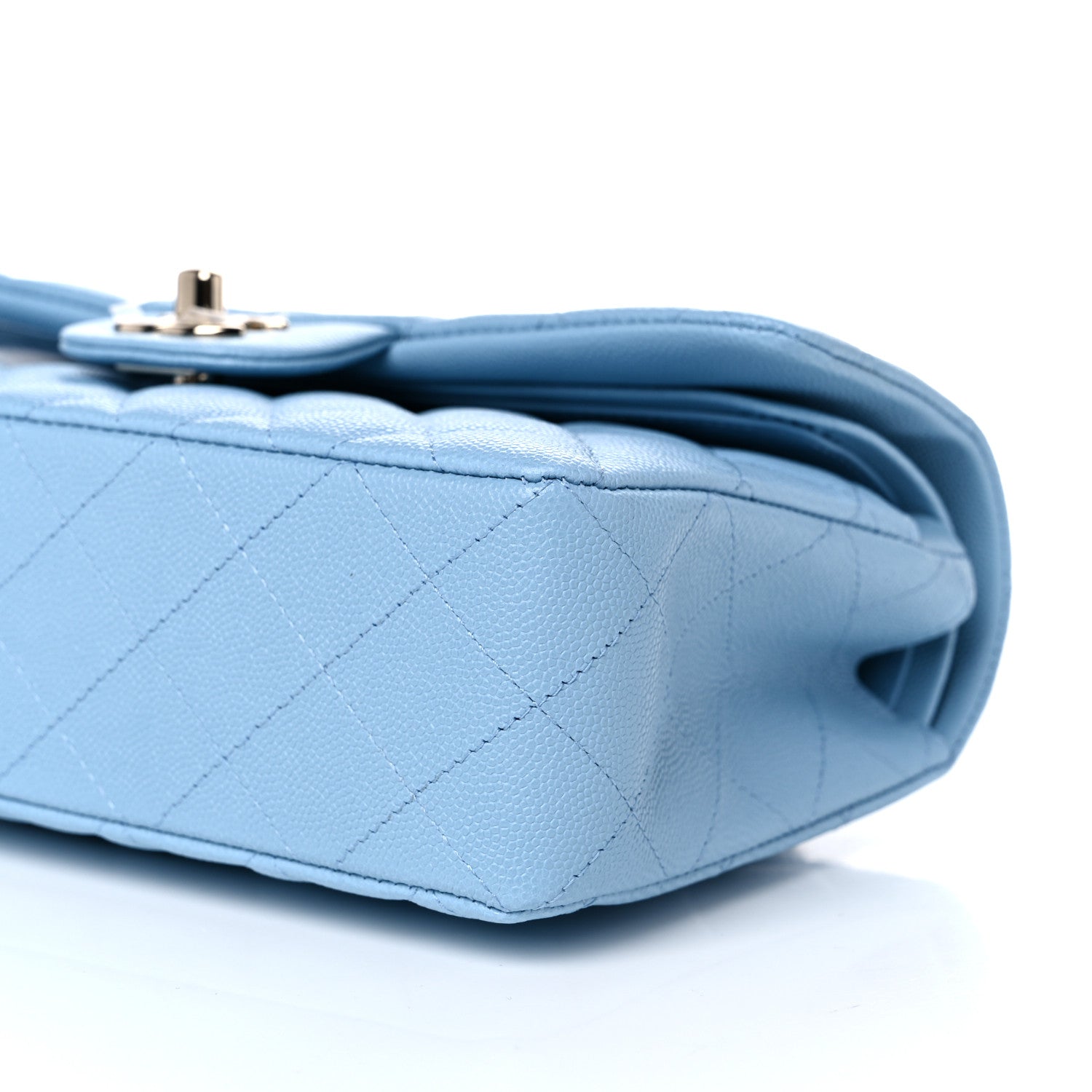 Chanel Caviar Quilted Small Double Flap Blue 8 of 9
