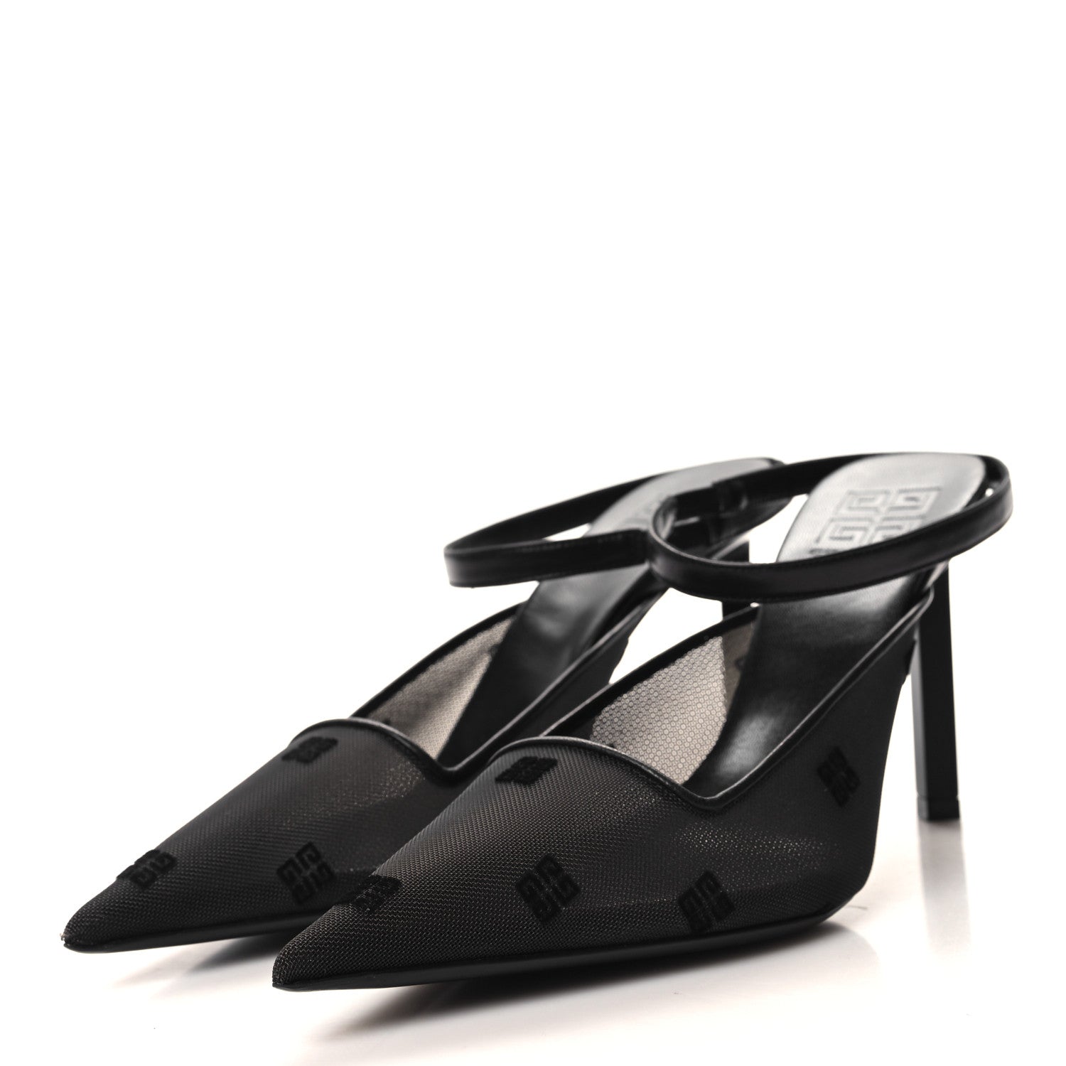 Givenchy Mesh Logo 95mm Slingback Pumps 36 Black 3 of 8