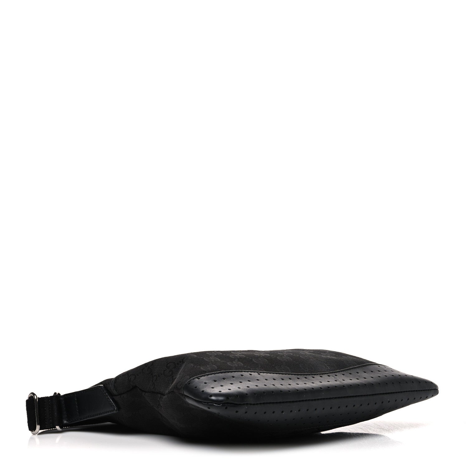 Gucci Monogram Calfskin Perforated Medium Flat Messenger Bag Black 3 of 10