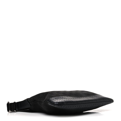Gucci Monogram Calfskin Perforated Medium Flat Messenger Bag Black 3 of 10