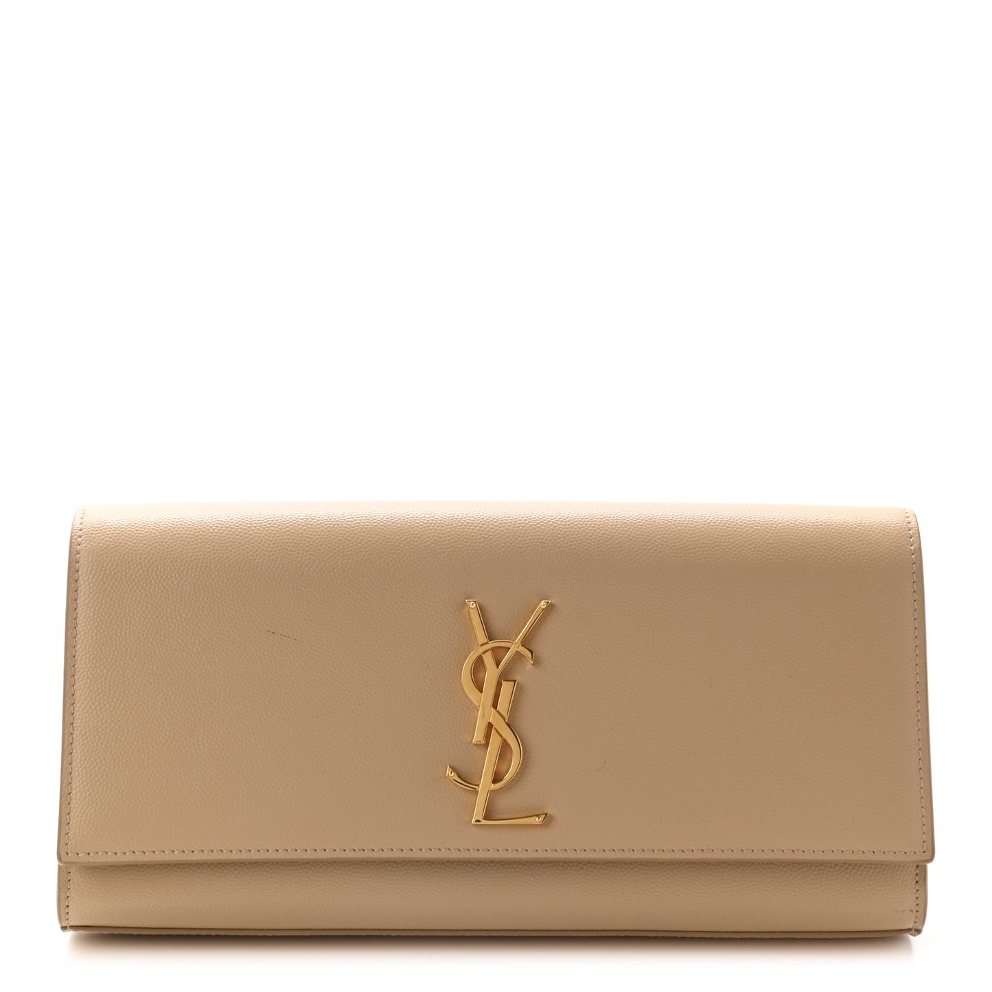 Grain De Poudre Classic Monogram Cassandre Clutch Nude