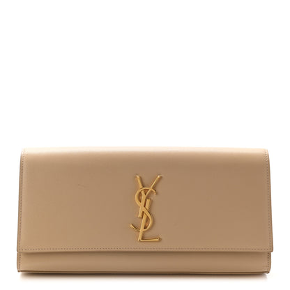 Saint Laurent Grain De Poudre Classic Monogram Cassandre Clutch Nude 1 of 13