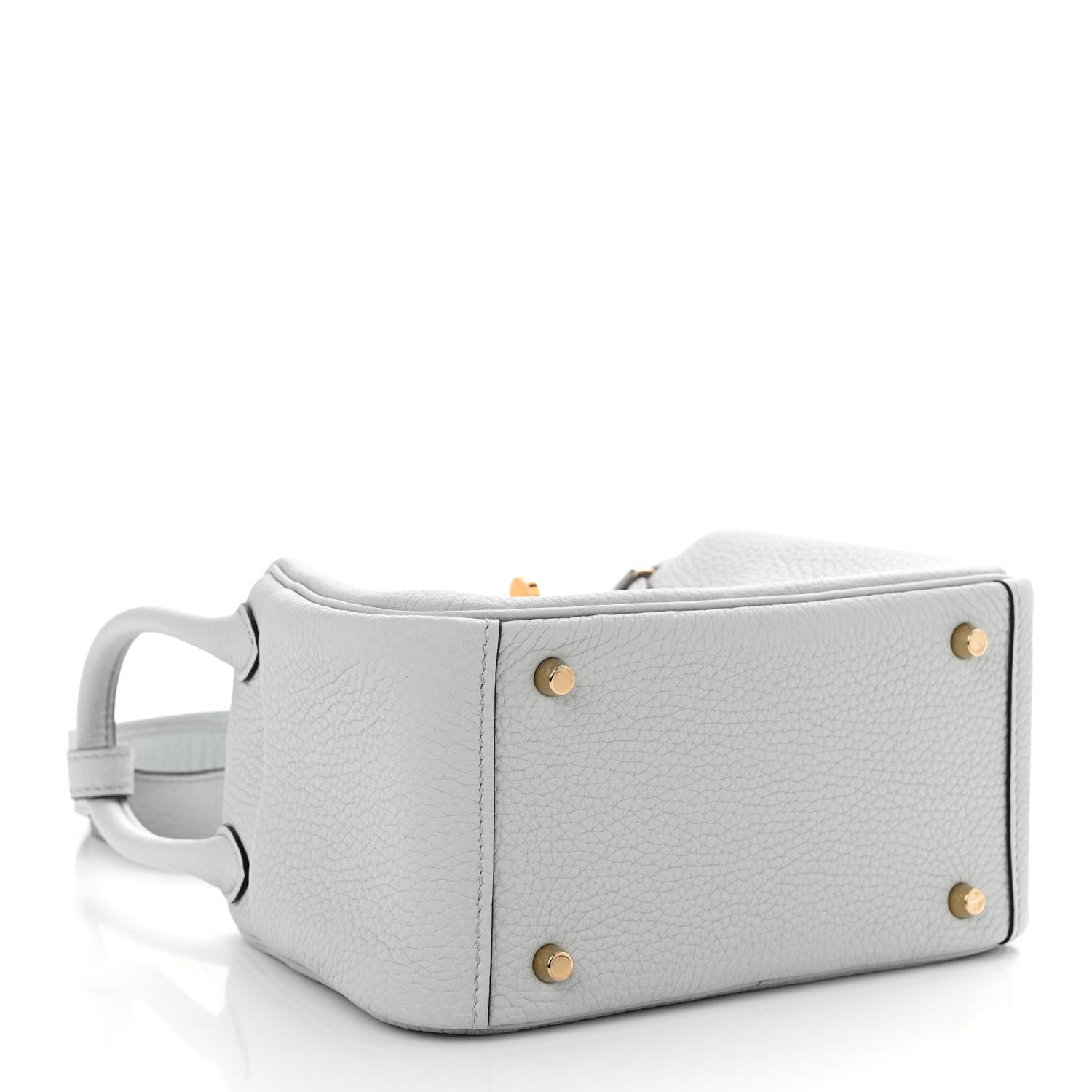 Hermes Taurillon Clemence Mini Lindy 20 Bleu Pale 4 of 10