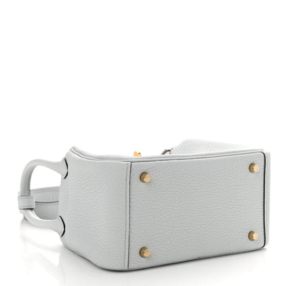 Hermes Taurillon Clemence Mini Lindy 20 Bleu Pale 4 of 10