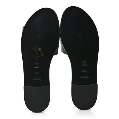 Louis Vuitton Patent Monogram Lock It Flat Mule 38.5 5 of 8