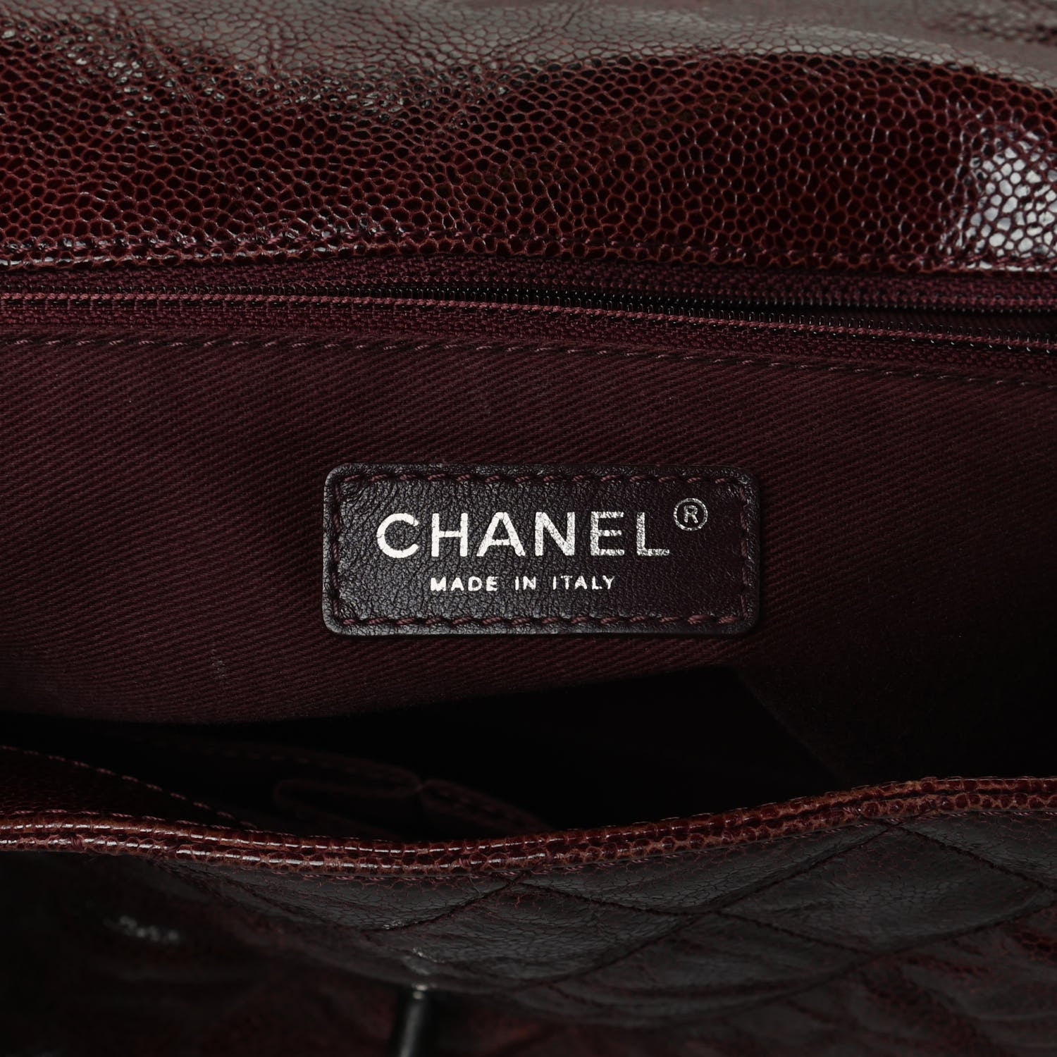 Chanel Crumpled Grained Calfskin Jumbo CC Crave Flap Burgundy 5 of 9