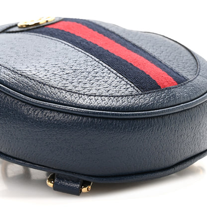 Gucci Textured Calfskin Web Mini Ophidia Round Backpack Blue Agata 9 of 10