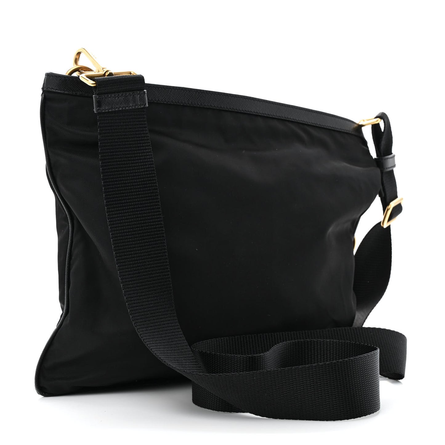 Tessuto Nylon Saffiano Animalier Messenger Bag Black