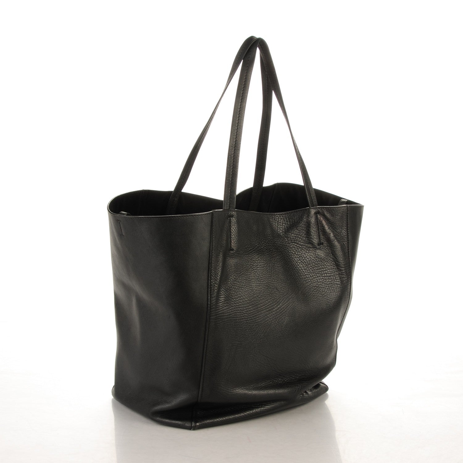 Celine Soft Grained Calfskin Medium Horizontal Cabas Phantom Black 3 of 10