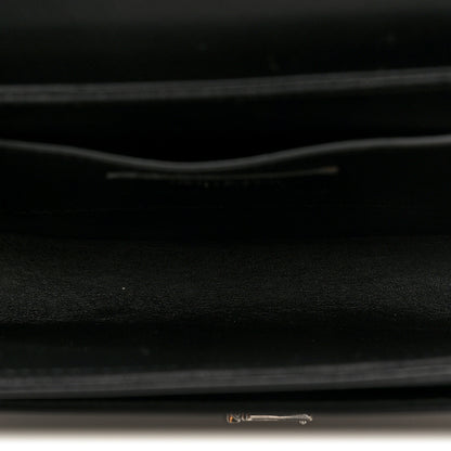 Saint Laurent Box Calfskin Monogram Medium Solferino Satchel Black 5 of 9