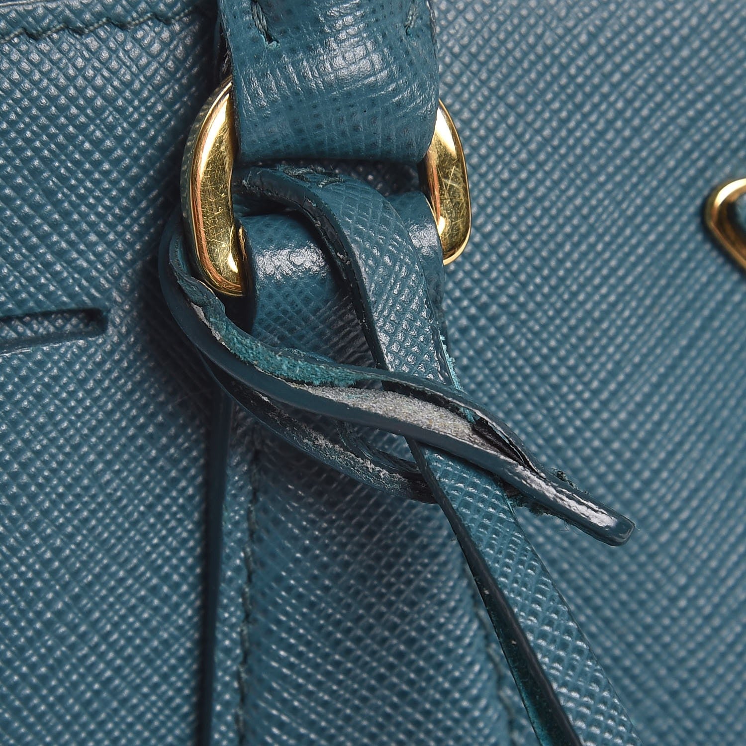 Prada Saffiano Lux Mini Galleria Double Zip Tote Ottanio 9 of 15
