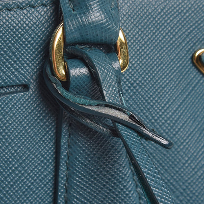 Prada Saffiano Lux Mini Galleria Double Zip Tote Ottanio 9 of 15