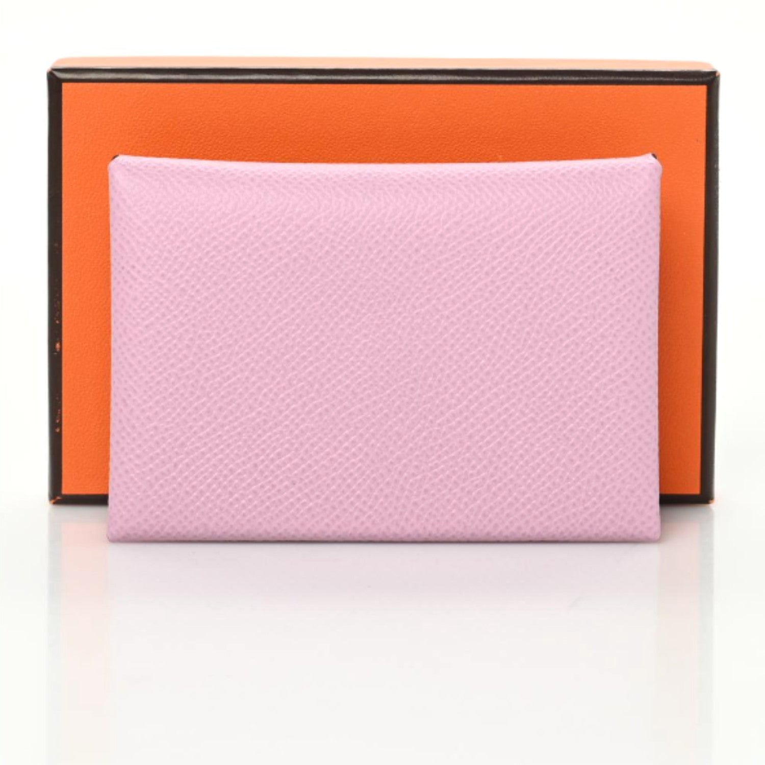 Hermes Epsom Calvi Duo Card Case Mauve Sylvestre 7 of 7