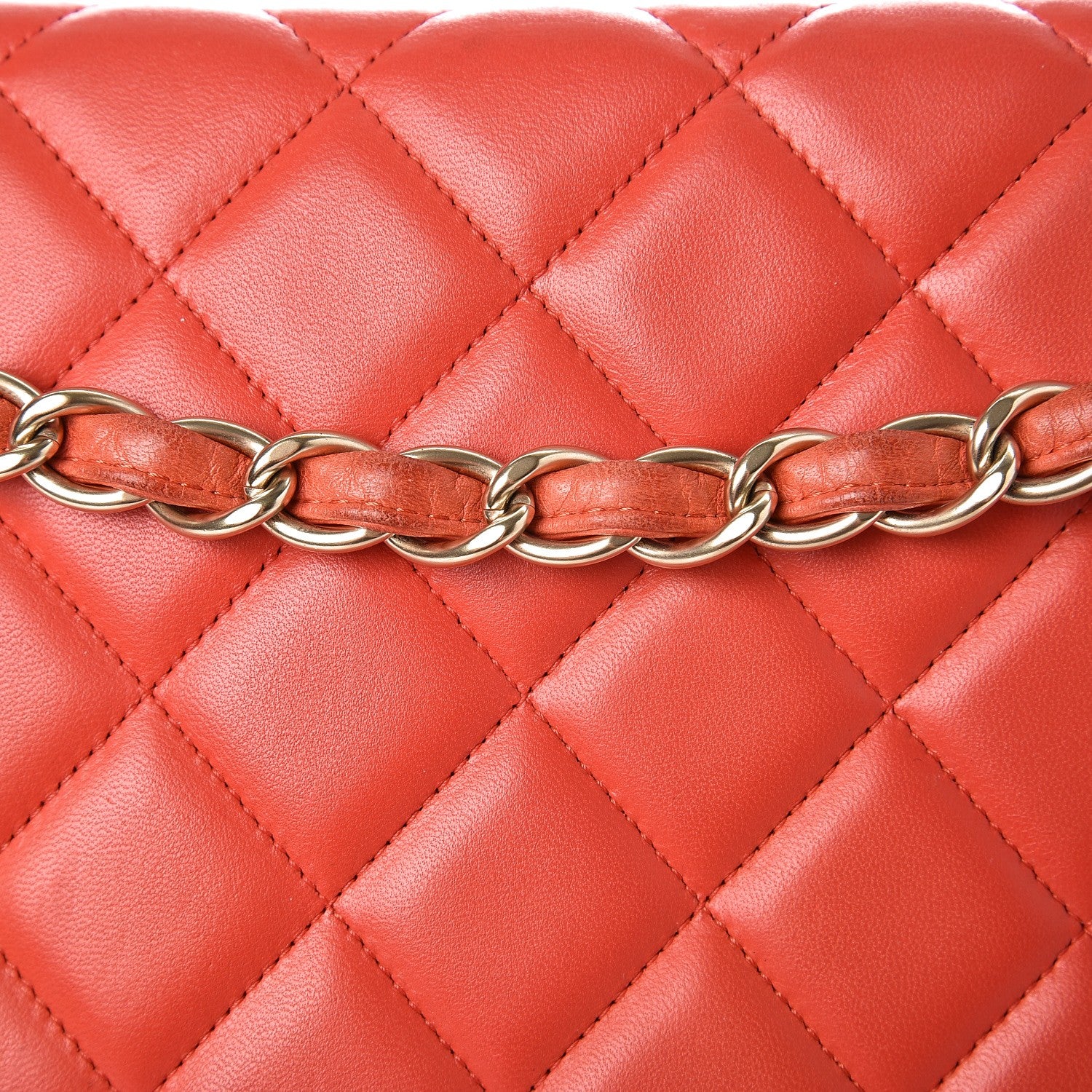 Chanel Lambskin Quilted Maxi Single Flap Light Red 12 of 12