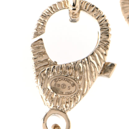 Chanel Graduated Pearl Crystal CC Necklace Gold 6 of 8