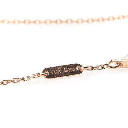 Van Cleef & Arpels 18K Rose Gold Carnelian Sweet Alhambra Heart Bracelet 6 of 7