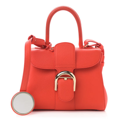 Delvaux Grained Calfskin Mini Brillant Satchel Piment 1 of 10