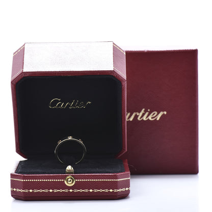 Cartier 18K Yellow Gold Diamond 4mm LOVE Wedding Band Ring 54 6.75 5 of 5
