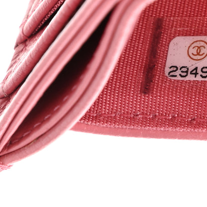 Chanel Caviar Camellia Embossed Card Holder Pink 8 of 8
