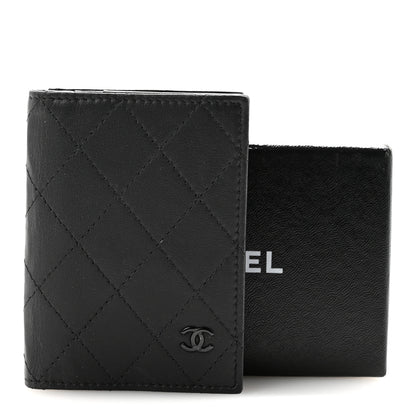 Chanel Calfskin Quilted Card Holder Wallet So Black 8 of 8
