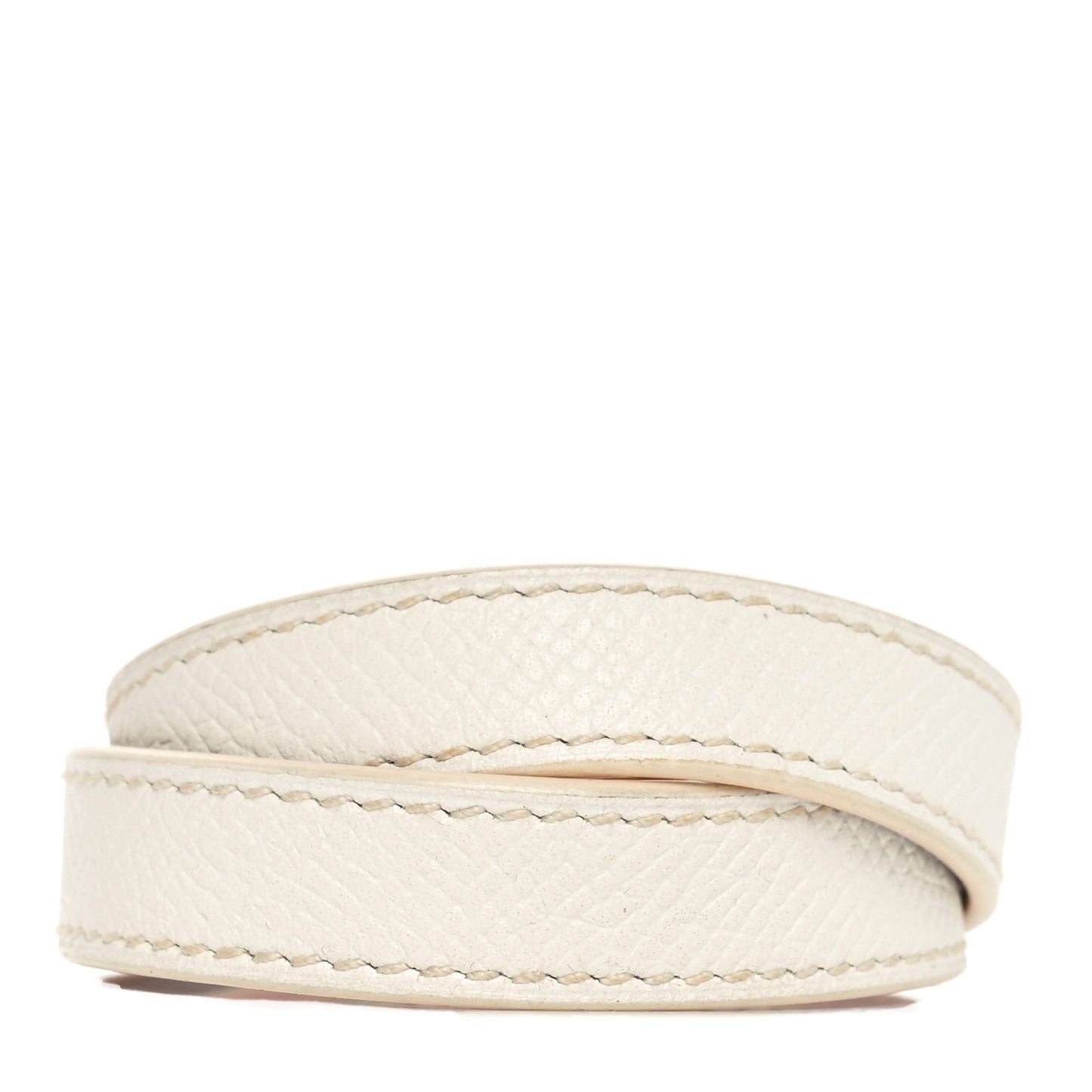 Epsom Kelly Double Tour Bracelet S White