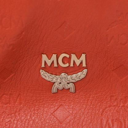 MCM Calfskin Ottomar Monogram Tote Orange 12 of 18