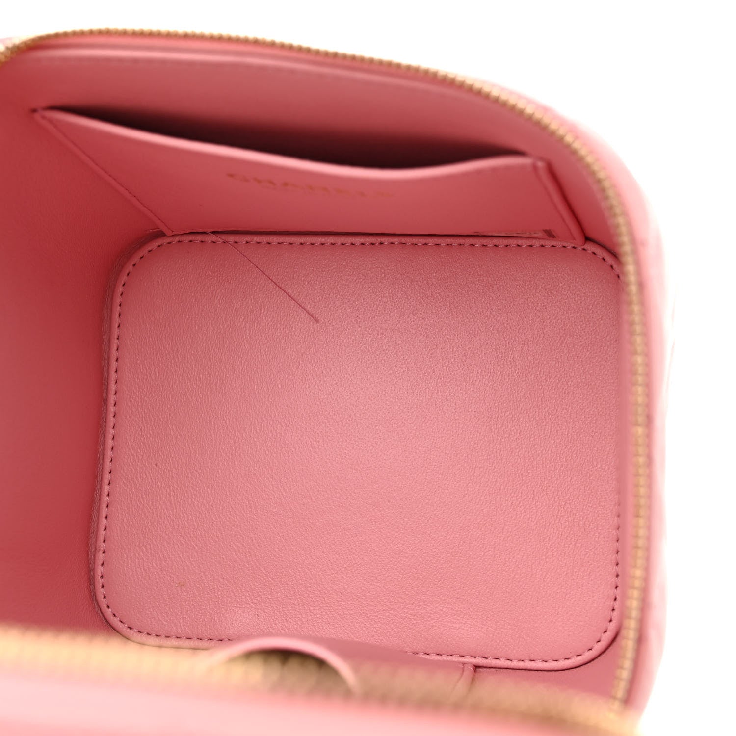 Chanel Lambskin Quilted Small Top Handle Vanity Case With Chain Pink 5 of 11