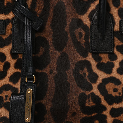 Saint Laurent Pony Effect Calfskin Leopard Print Baby Supple Sac De Jour 5 of 9