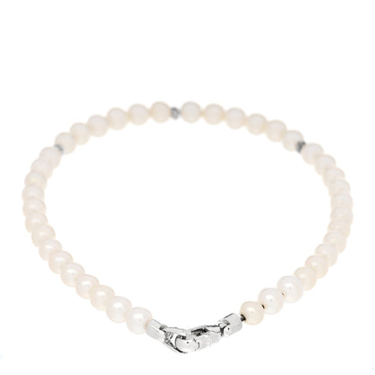 David Yurman Sterling Silver Pearl 5mm Bijoux Spiritual Beads Bracelet 2 of 5