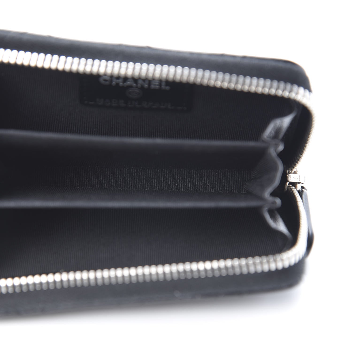 Chanel Patent Calfskin Quilted Zip Coin Purse Black 5 of 8