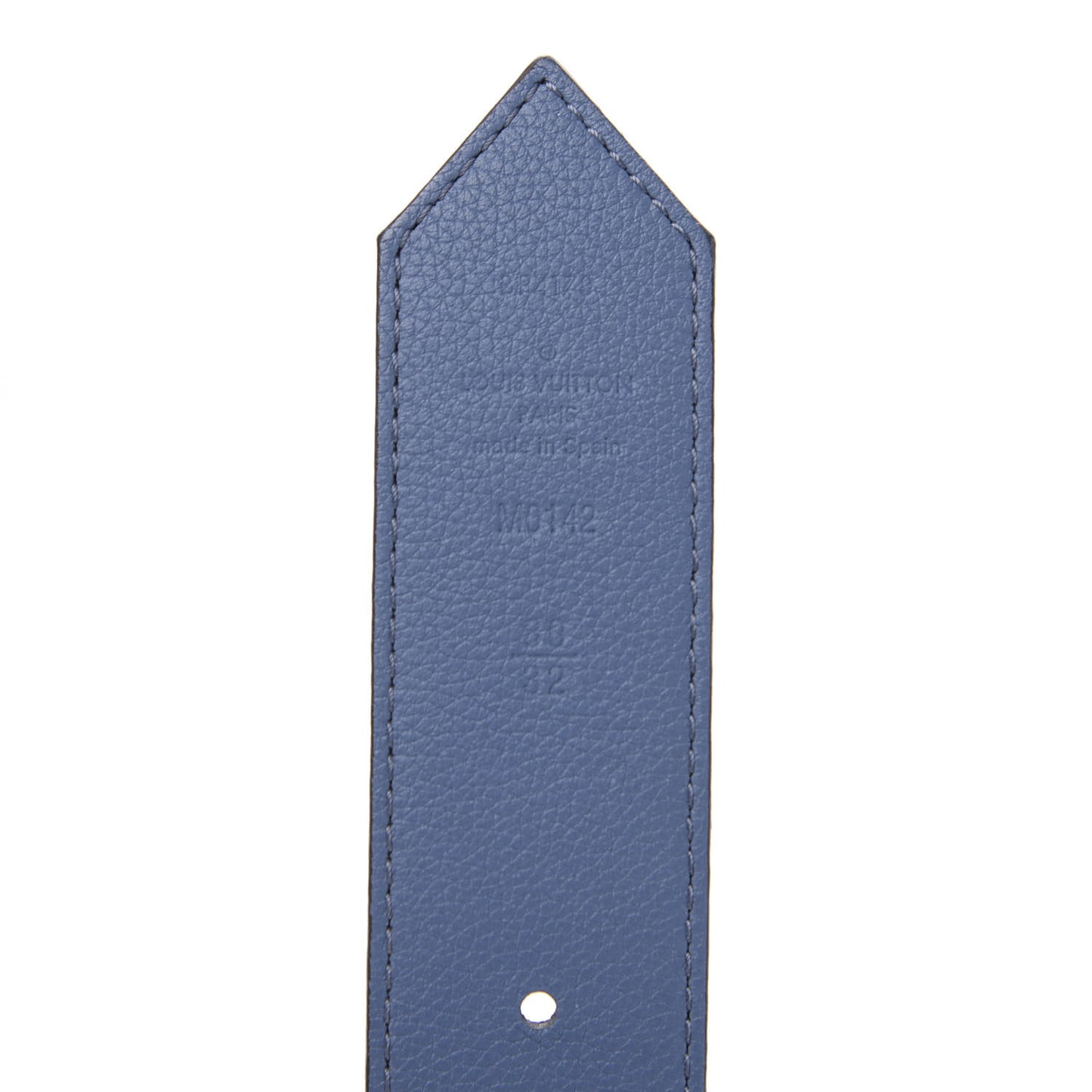 Calfskin Monogram 35mm LV Circle Reversible Belt 80 82 Denim Blue