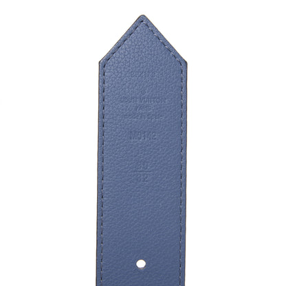 Louis Vuitton Calfskin Monogram 35mm LV Circle Reversible Belt 80 82 Denim Blue 5 of 6