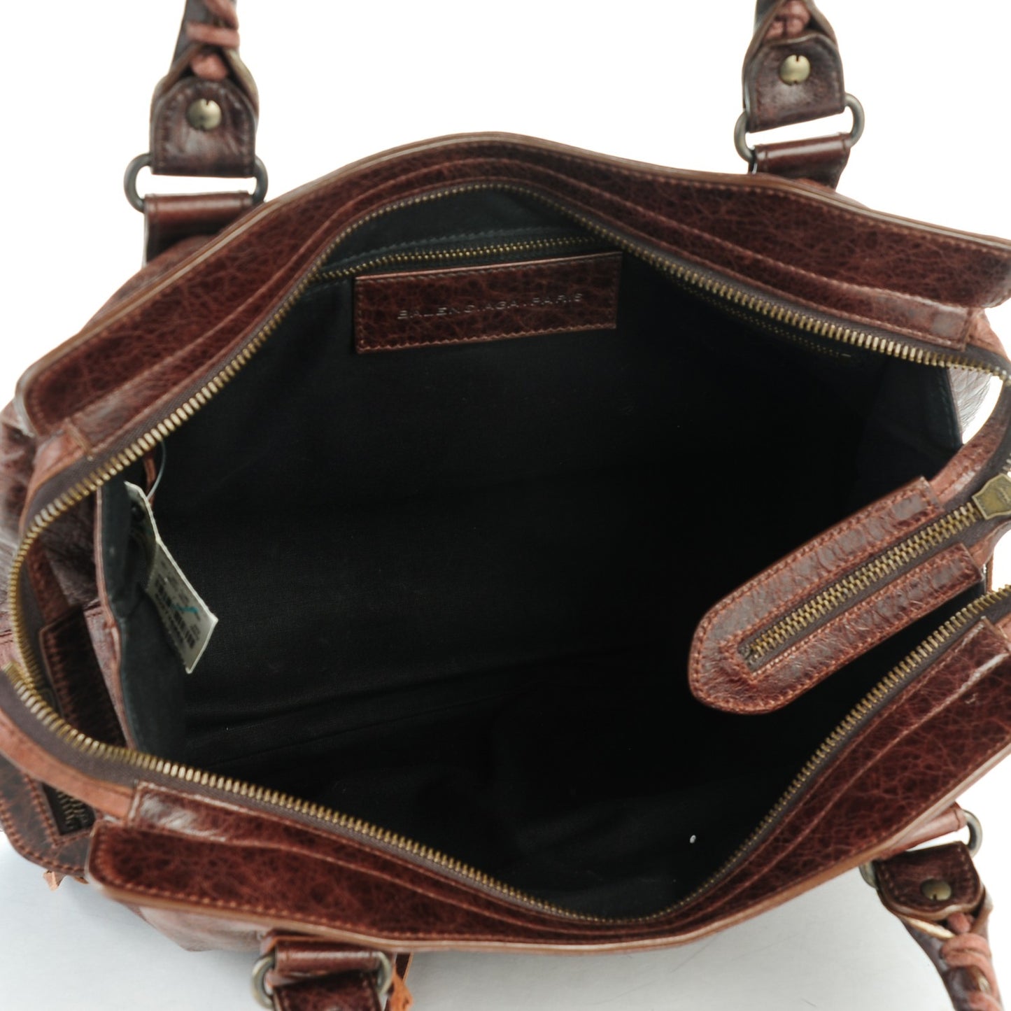 Chevre Classic Hardware Step Bag Mogano