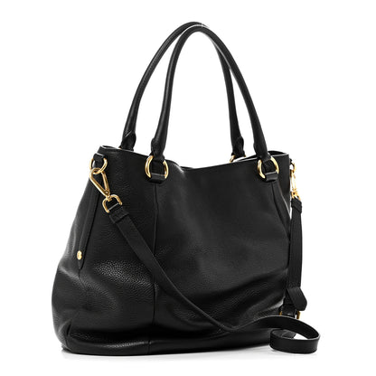 Prada Vitello Daino Shoulder Bag Black 3 of 9