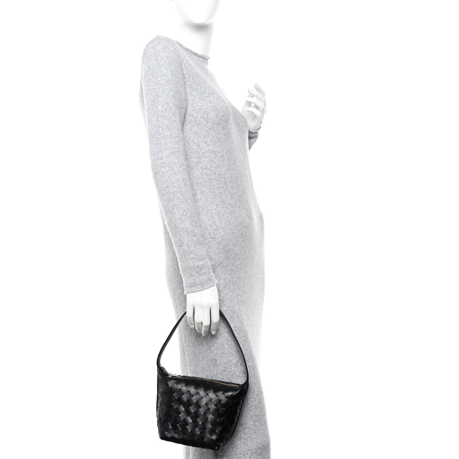 Bottega Veneta Calfskin Nappa Intrecciato Candy Wallace Black 2 of 11