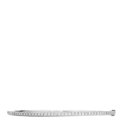 Tiffany 18K White Gold Diamond Metro Bangle Bracelet 1 of 5