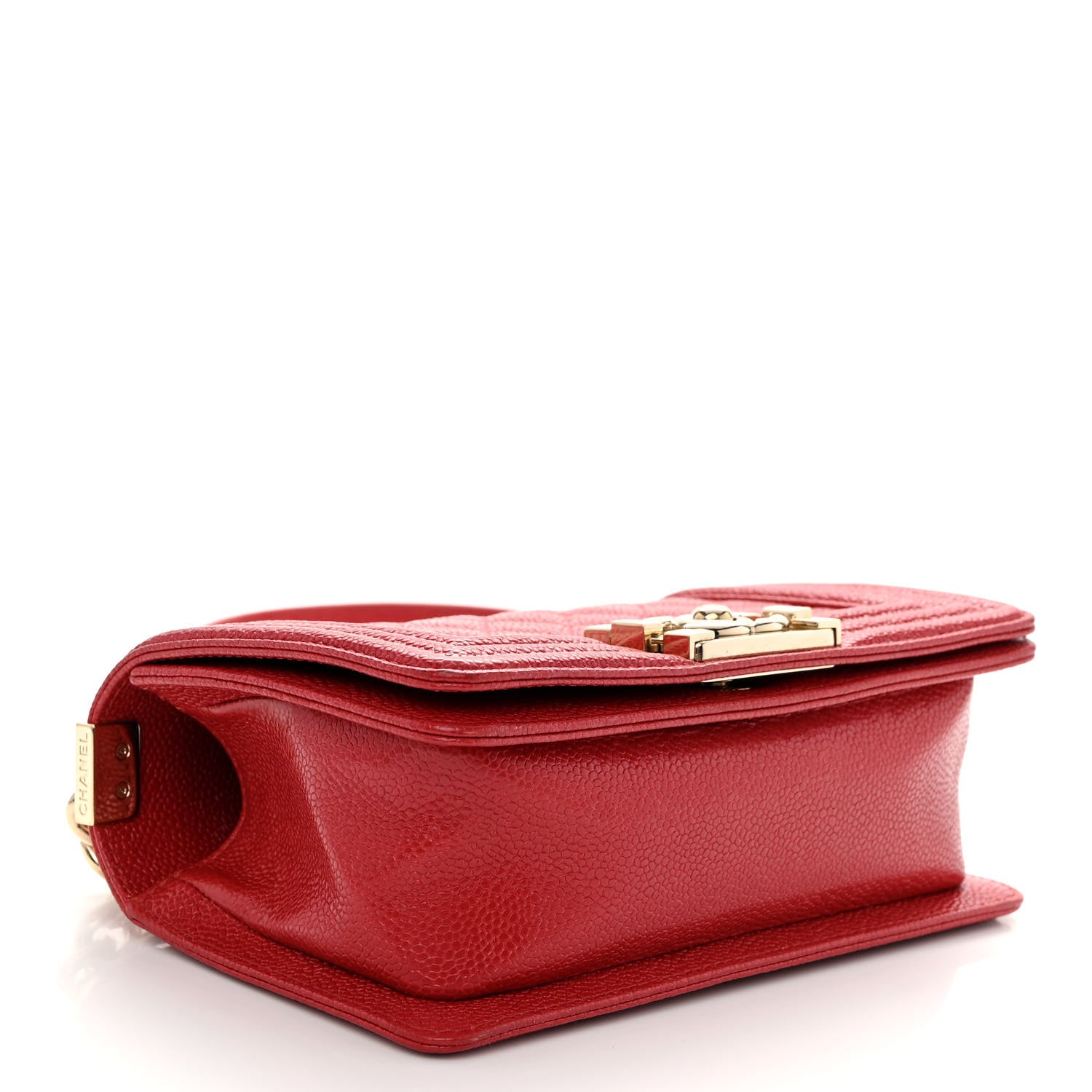 Chanel Caviar Quilted Small Boy Flap Red 4 of 10