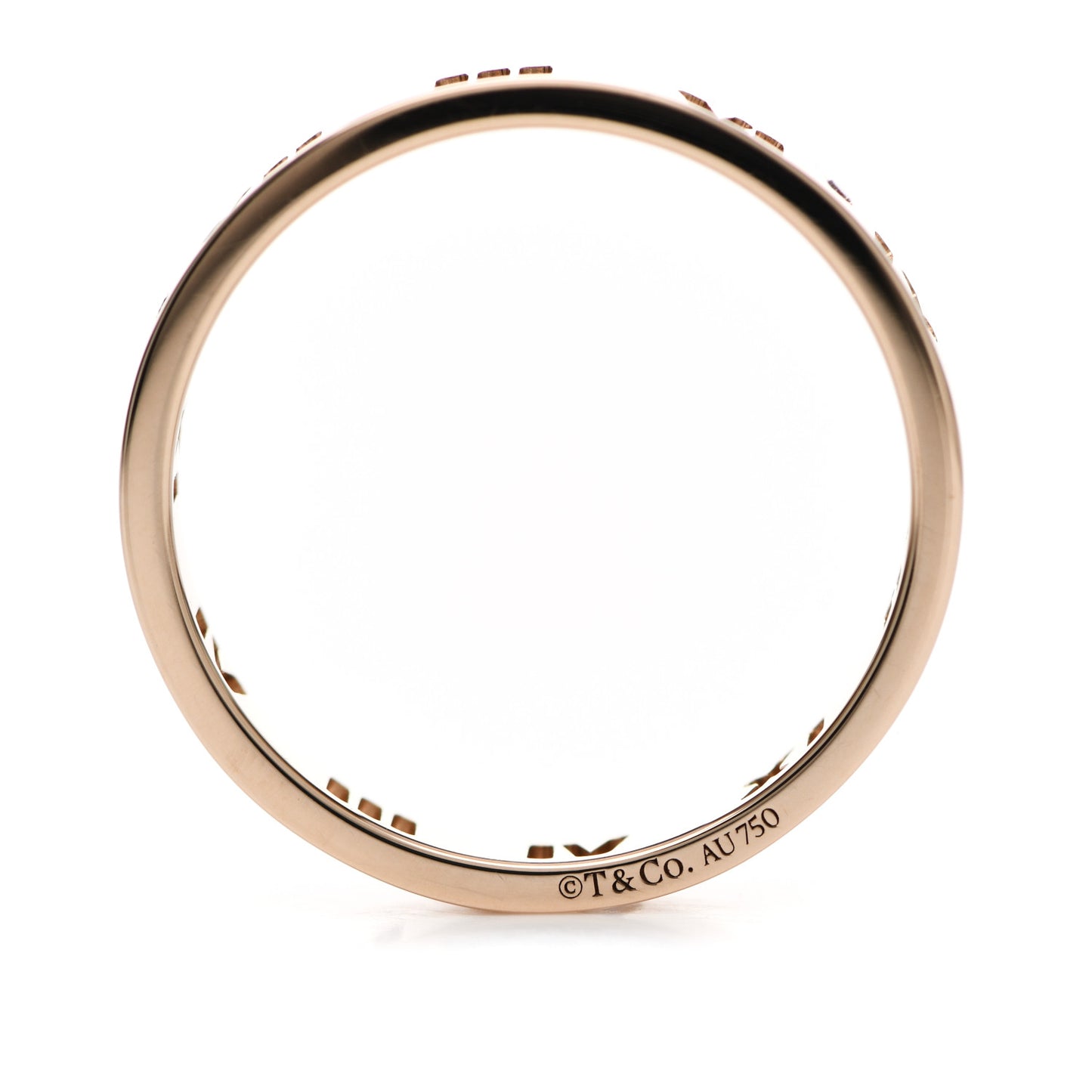 18K Rose Gold Diamond Atlas Pierced Ring 54 7