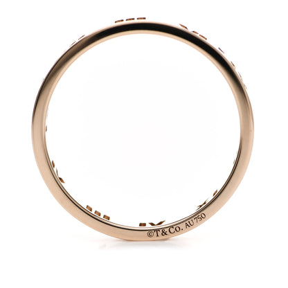 Tiffany 18K Rose Gold Diamond Atlas Pierced Ring 54 7 4 of 5