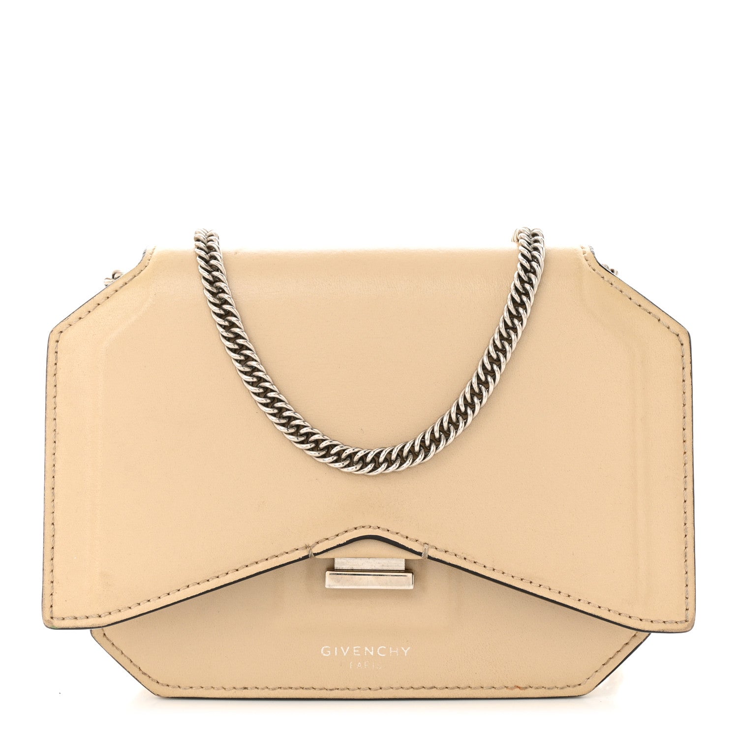 Givenchy Calfskin Bow Cut Chain Wallet Beige 1 of 14