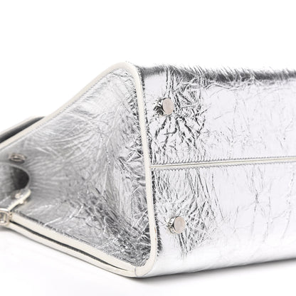 Christian Dior Metallic Calfskin Medium Diorever Flap Silver 8 of 12