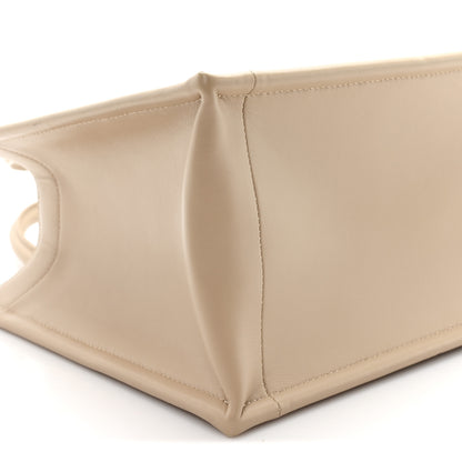 Christian Dior Calfskin Macrocannage Small Book Tote Taupe 9 of 11
