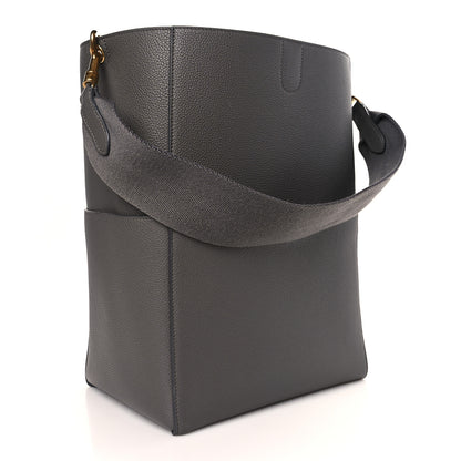 Celine Soft Grained Calfskin Sangle Bucket Bag Grey 3 of 9