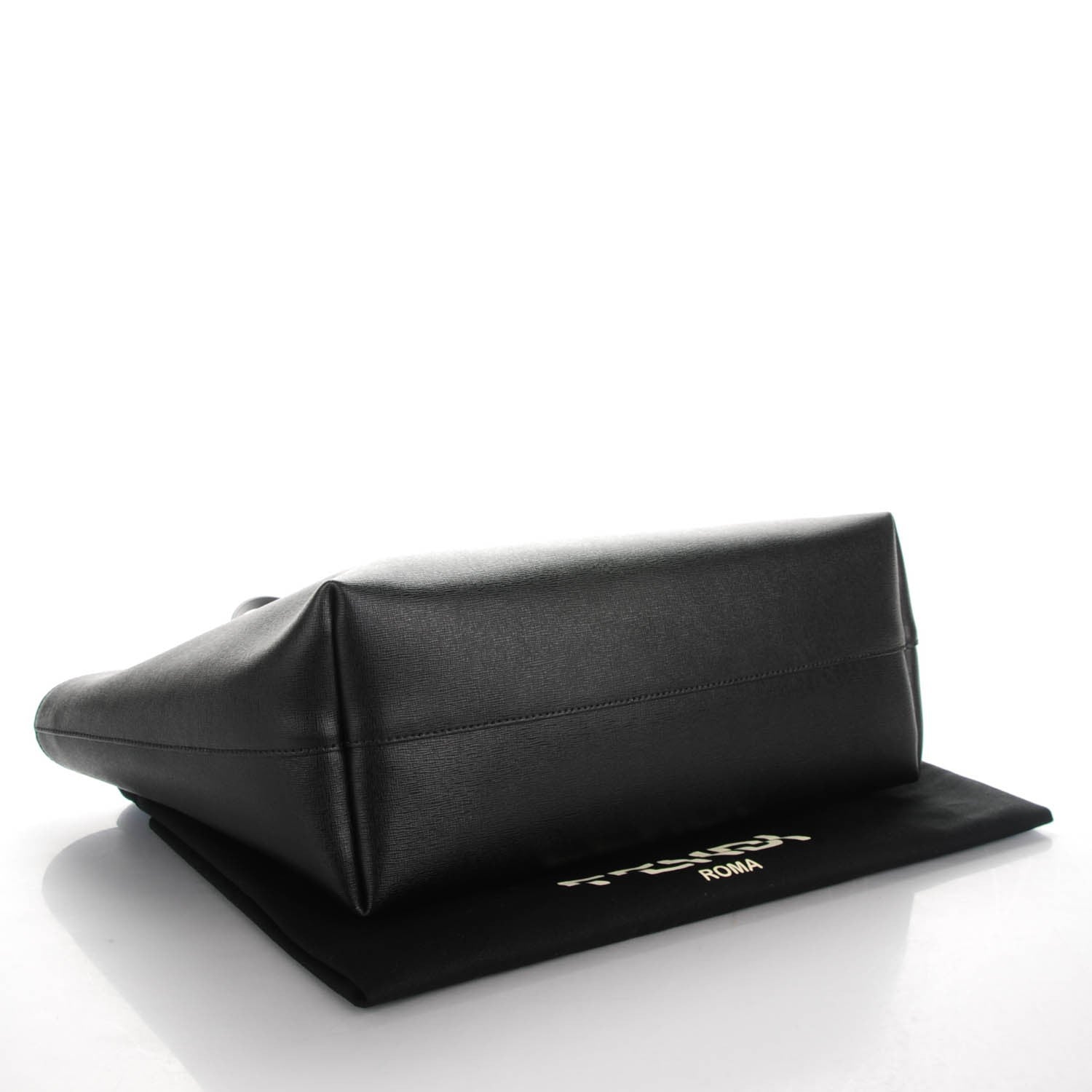 Fendi Vitello Elite Cuoio Monster Buggies Medium Roll Tote Black Multicolor Blue Cobalto 4 of 7