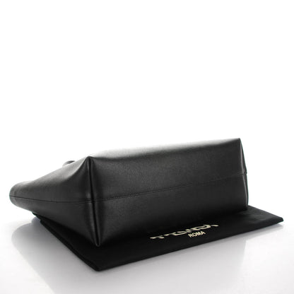 Fendi Vitello Elite Cuoio Monster Buggies Medium Roll Tote Black Multicolor Blue Cobalto 4 of 7