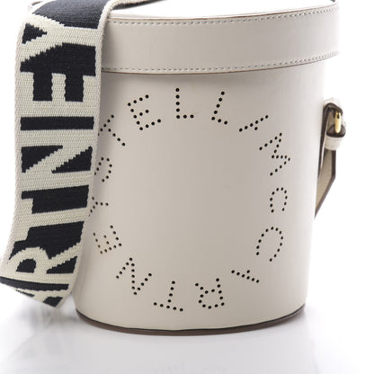 Stella McCartney Eco Soft Alter Nappa Perforated Logo Bucket Bag White 8 of 13
