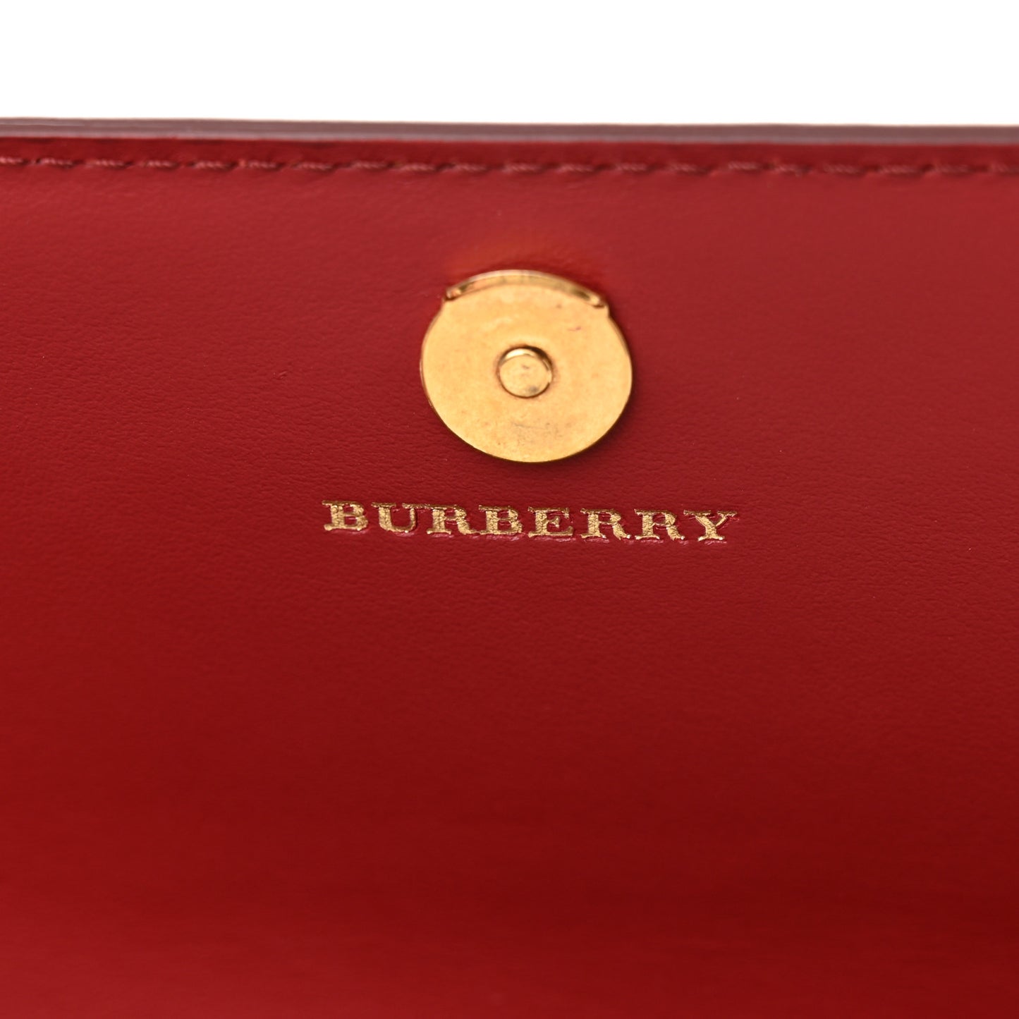 Vintage Check Henley Wallet On Chain Crimson