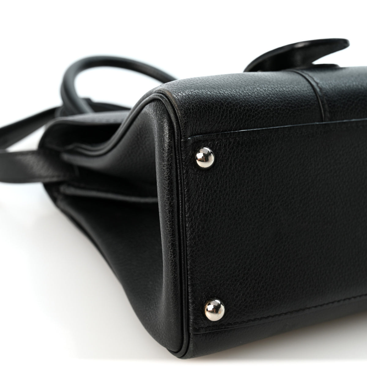 Delvaux Grained Calfskin Mini Brillant Satchel Black 9 of 10