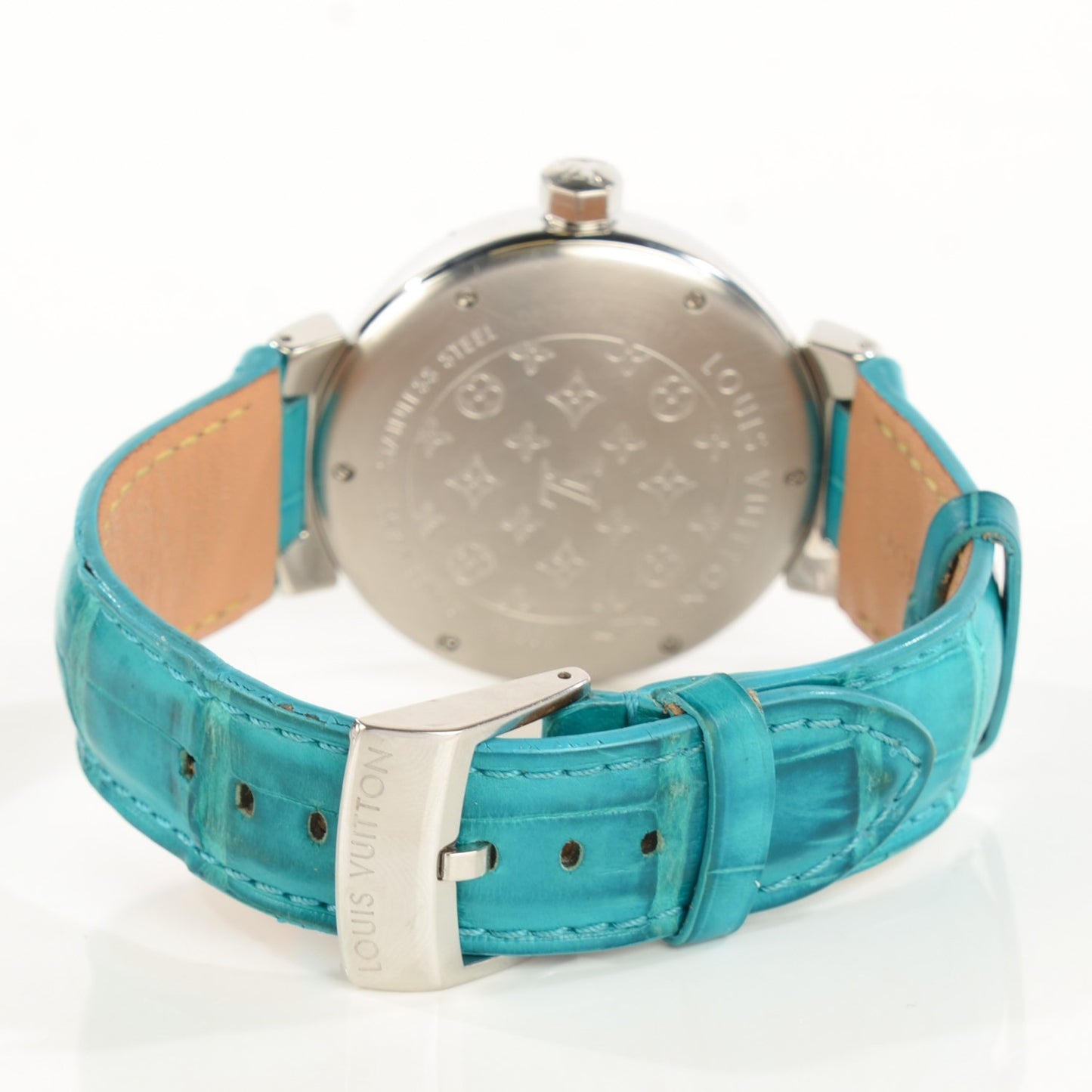 Stainless Steel Alligator 39mm Tambour Quartz Watch