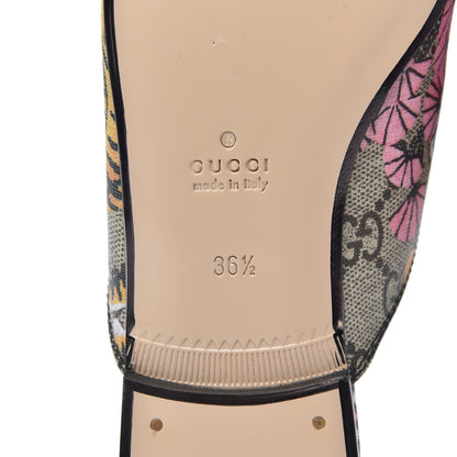 Gucci GG Supreme Monogram Bengal Womens Princetown Slippers 36.5 Beige Crop Pink 7 of 11